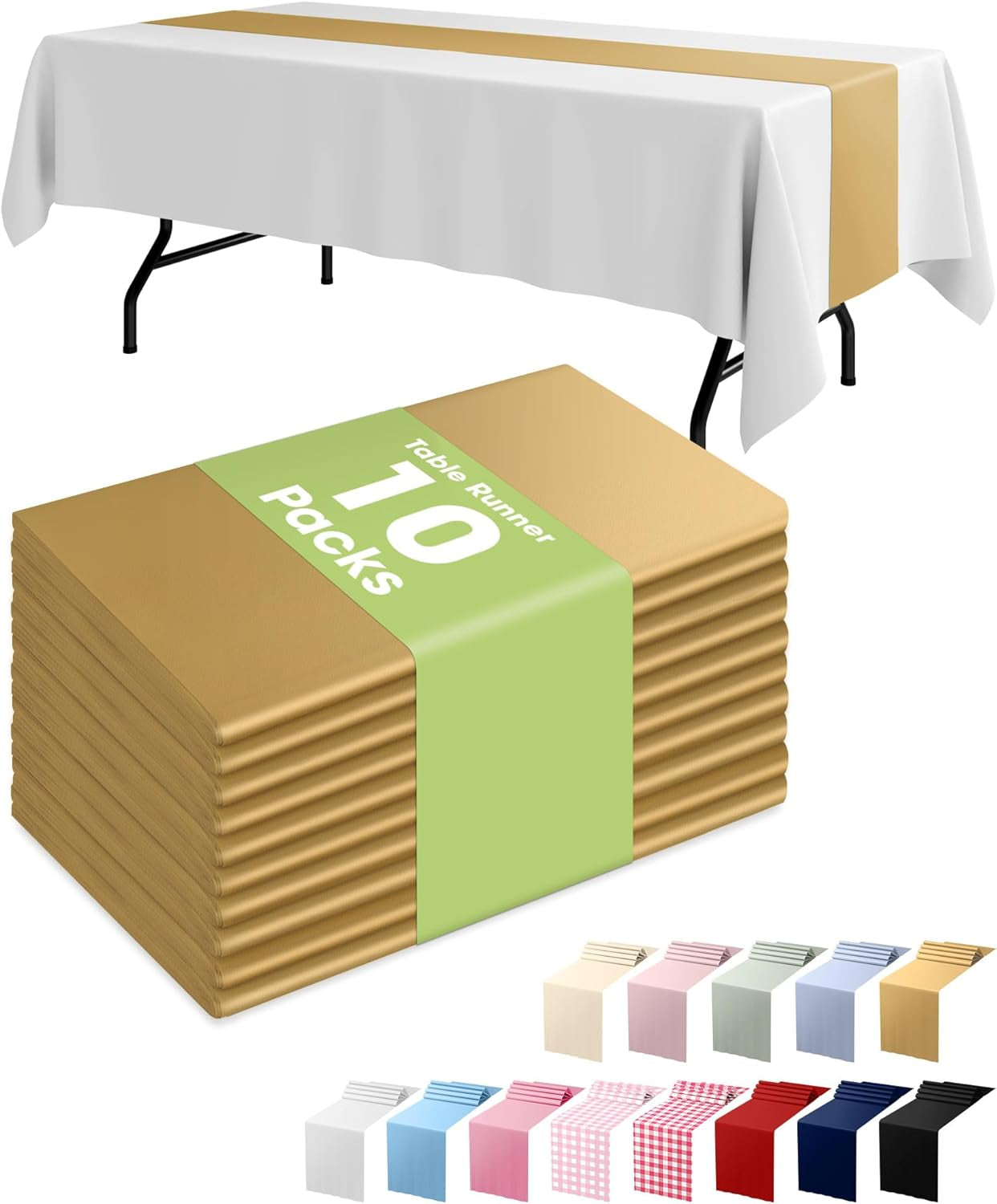 gold-plastic-table-runners-10-pack-14-x-108-water-resistant-disposable-centerpiece-decorations-for-table-cloth-wedding-birthday-holiday-baby-shower-party-home-decor
