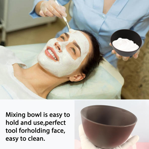 4 Black Silicone Mixing Bowls, 2 Large and 2 Medium for Facial Mask S4