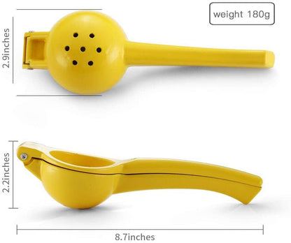 Manual Juicer Citrus Lemon Squeezer, Fruit Juicer Lime Press Metal, Professional Hand Juicer Kitchen Tool(Yellow）2