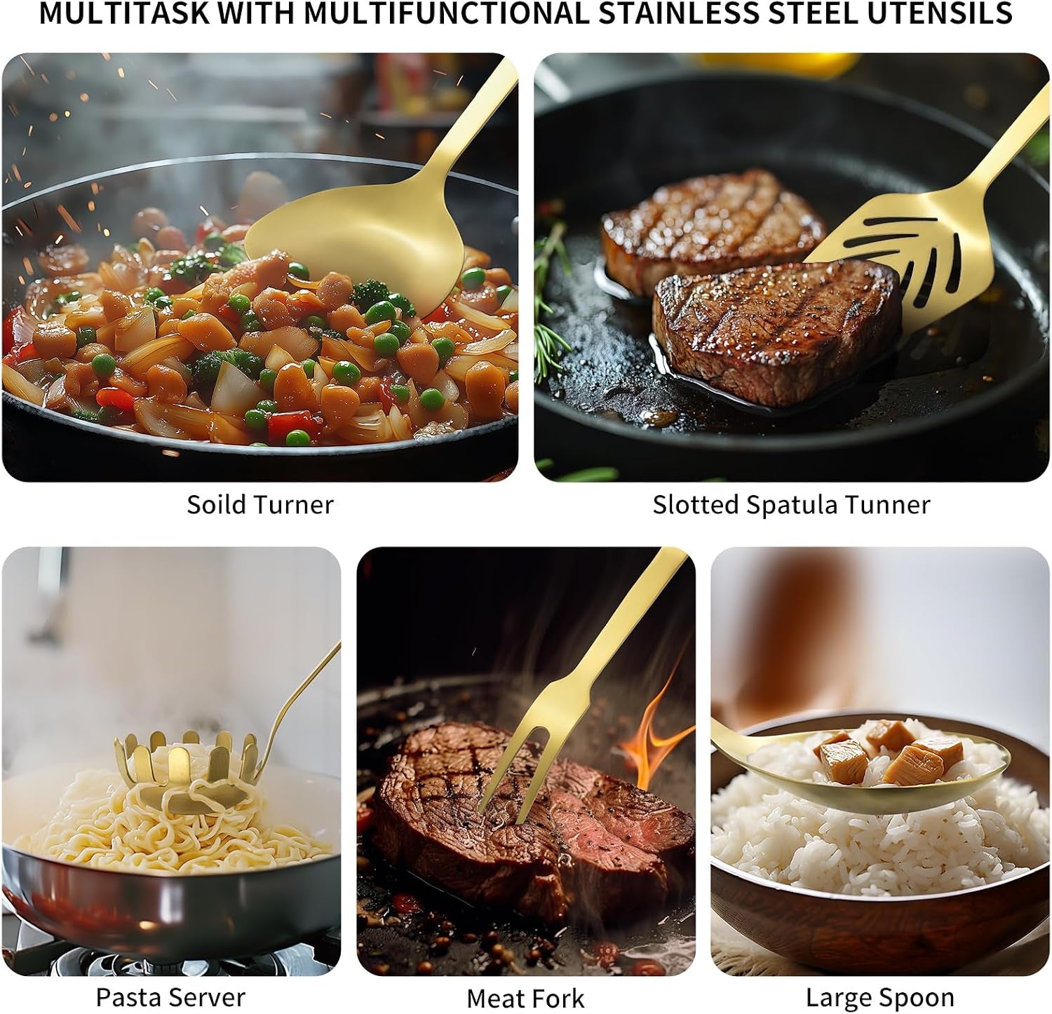 304-stainless-steel-kitchen-utensil-set-9pcs-cooking-utensils-metal-kitchen-utensil-spatula-sets-cookware-high-temperature-resistance-kitchen-tool-set-for-hanging-dishwasher-safe-gold