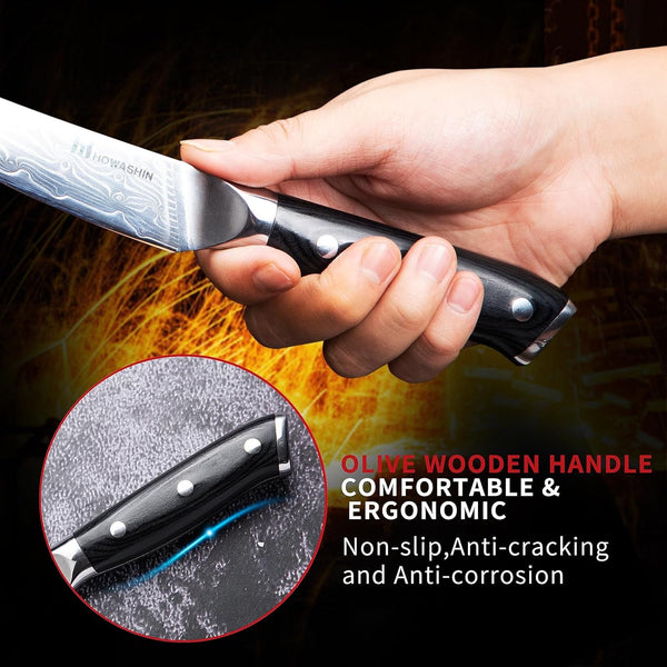 Damascus Knife, Japanese Fillet Knife Professional Kitchen Knife4