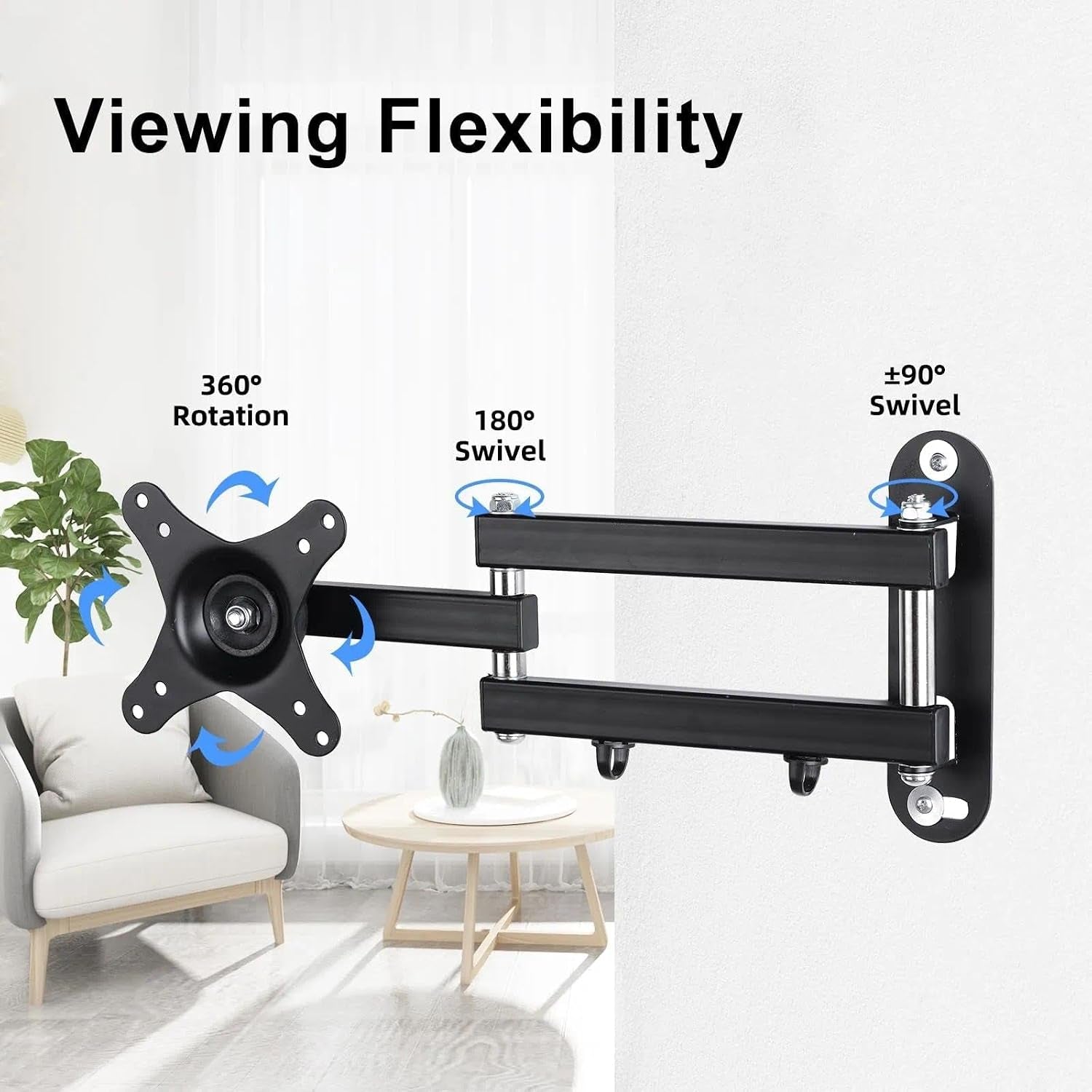 tv-wall-bracket-mount-swivel-and-tilt-for-most-15-32-led-lcd-oled-flat-screen-tvs-and-monitors-with-vesa-75x75-100x100mm-up-to-13kg-full-motion-monitor-wall-bracket-ma2720
