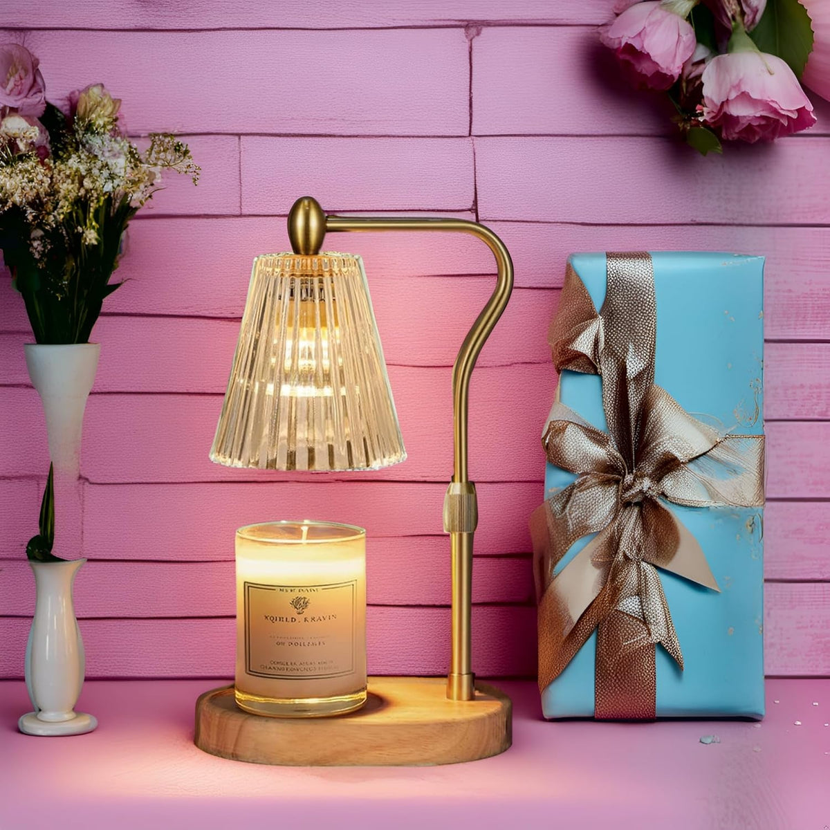 candle-warmer-lamp-candle-warmer-lamp-with-timer-and-dimmer-adjustable-height-electric-wax-melt-warmer-with-2-bulbs-for-scented-jar-candles-home-decor-mothers-day-gifts-amber