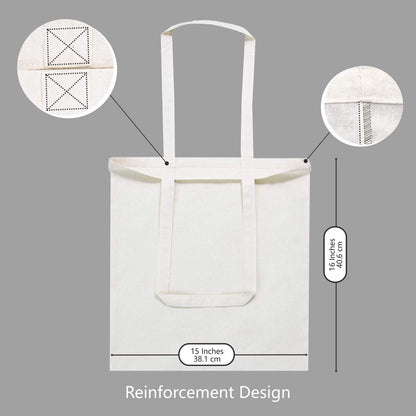 12-Pack Economical 16"X15" Cotton Tote Bags, Lightweight Medium Reusable Grocery Shopping Cloth Bags, Suitable for DIY, Advertising, Promotion, Gift, Activity5