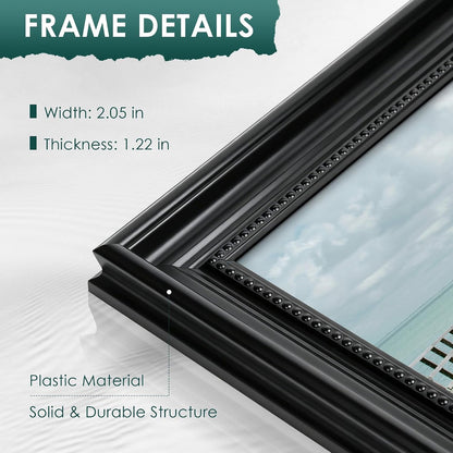8X10 Picture Frame, Table Top or Wall Mount, Black, 1 Pack2