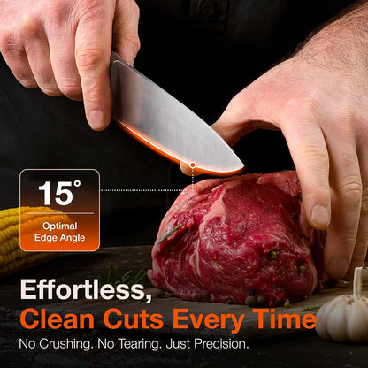8-Inch Chef Knife- Full Tang- German High Carbon Stainless Steel- G10 Handle with Three Rivet, Multipurpose Kitchen Knife3