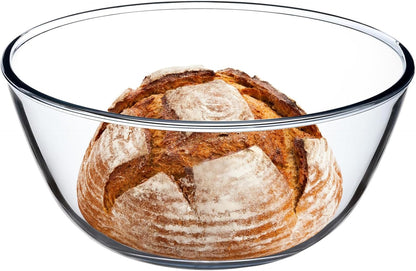 4.7QT Large Glass Mixing Bowl Clear Glass Salad Cooking Bowls for Sourdough, Salad and Storage Prepping and Baking1