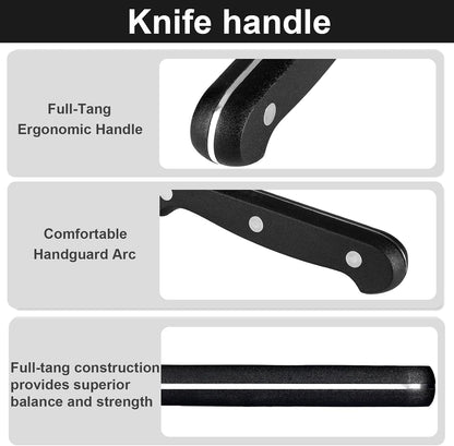 Kitchen Knife, 3-Pcs Knife Set, 8 Inch Chef Knife, 5 Inch Utility Knife3