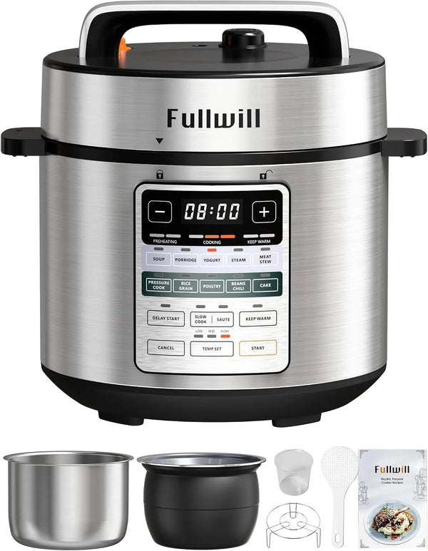 Dual-Pot Electric Pressure Cooker 6+5QT, 12-In-1 Multi-Cooker for Pressure Cooking, Soup, Yogurt, Stew, Rice，Suitable for Family Meals and Gatherings1