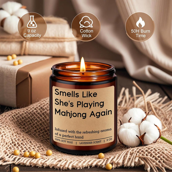 Candle, Mahjong Gifts for Women, Mahjong Accessories, Mah Jongg Gifts3