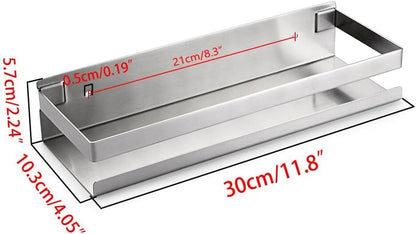12 Inch Bathroom Shower Shelf Stainless Steel Wall Shower Caddy Rack3