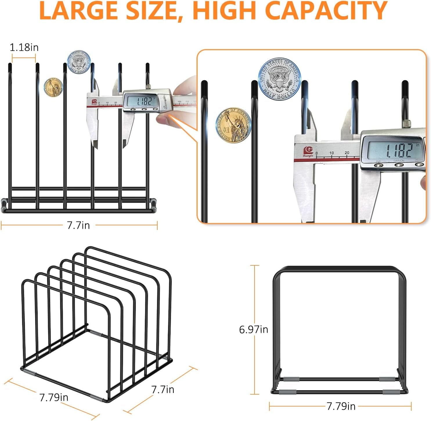 kitchen-cabinet-organizer-steel-cookware-holder-divided-holder-with-5-slots-for-skillets-baking-tray-and-chopping-board-rack-baking-pan-holder-storage-1-pc