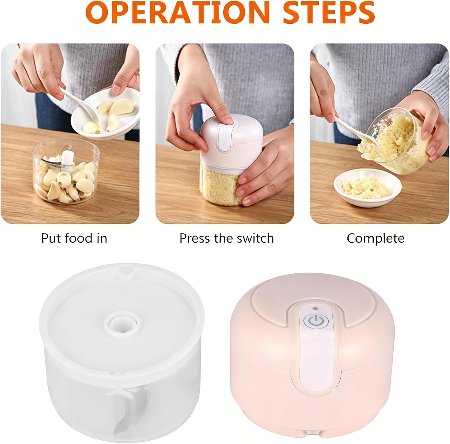 mini-food-processor-garlic-chopper-3-blades-electric-veggie-vegetable-chopper-garlic-slicer-chopper-vegetable-cutter-meat-garlic-mincer-250ml-portable-small-usb-chopper-for-chili-onion-fruit-meat
