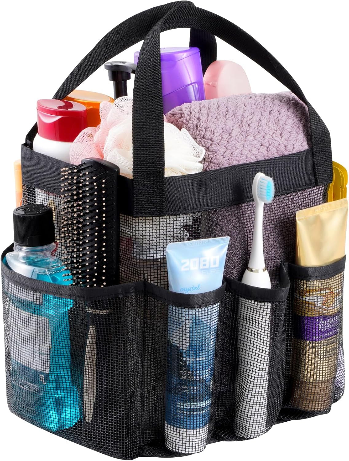 mesh-shower-caddy-portable-dorm-room-essentials-1-pack-black