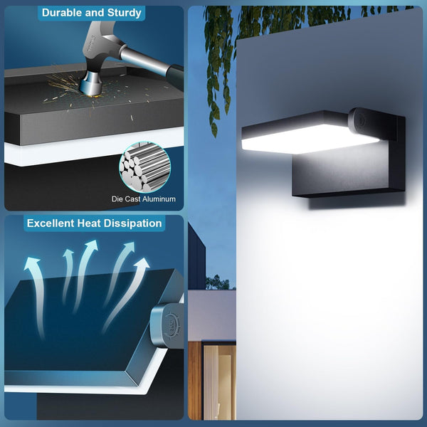 60W LED Outdoor Wall Lights 360° Rotatable 5000K IP654