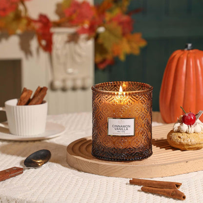 Fall Candle, Cinnamon Vanilla Spice Candles, 19Oz Large Candle3