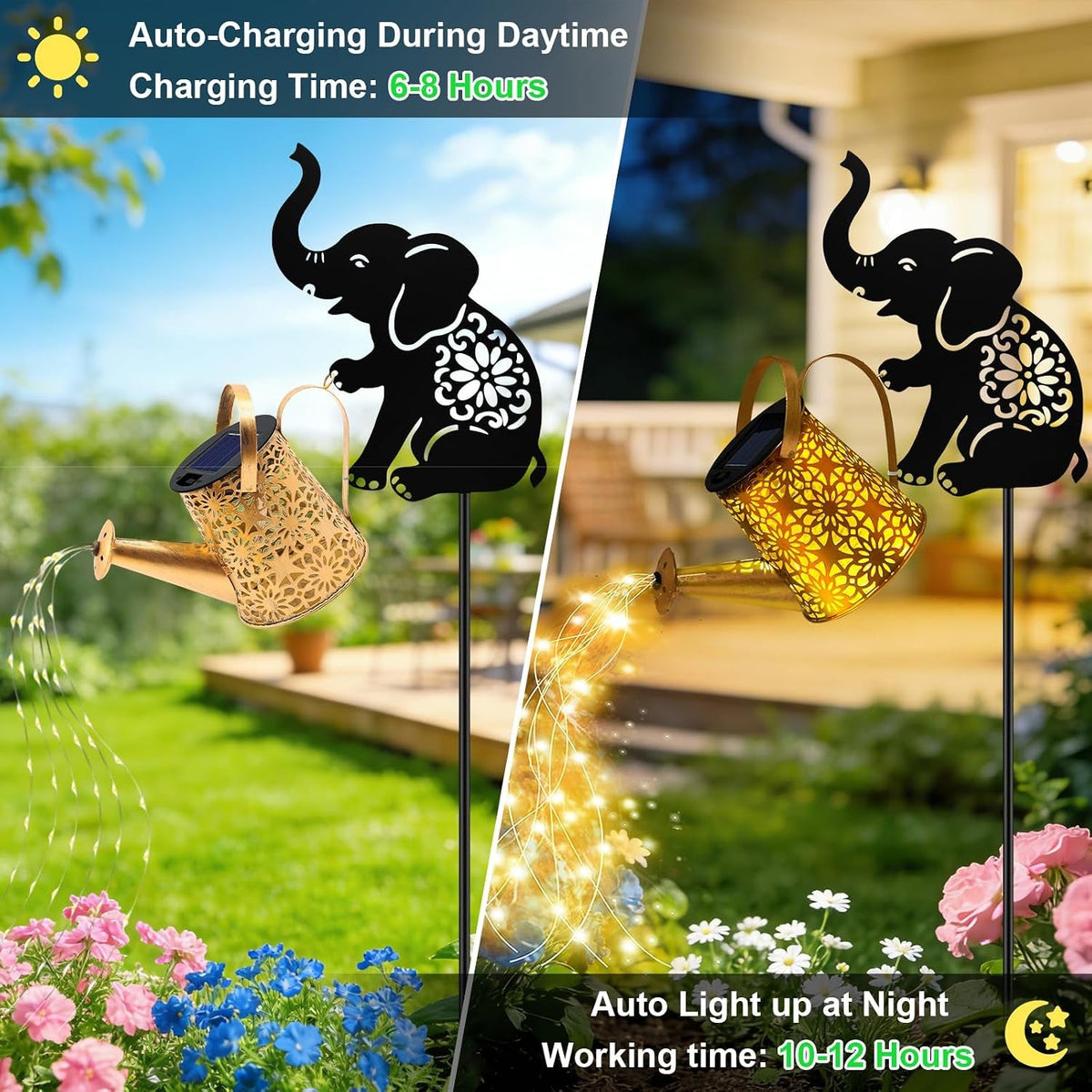 solar-lights-outdoor-watering-can-with-elephant-silhouette-stake