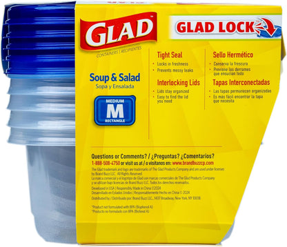 ware Medium Rectangle Food Storage Containers, 24 Oz, 5 Count6