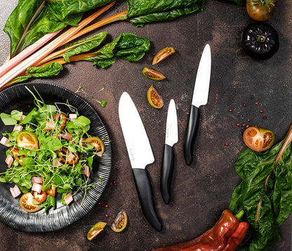 Revolution 3-Piece Ceramic Knife Set – Ultra-Sharp Japanese Cutlery | Made in Japan Non-Reactive Zirconia Blades, Lightweight Design Reduces Hand Fatigue, Will Not Cause Food Oxidation2