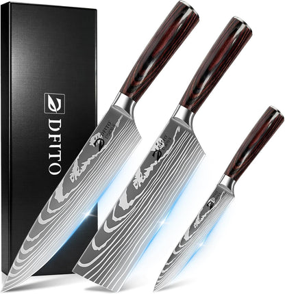 Kitchen Knife Set 3 Pieces, Professional Chef Knives Set Gift Box1