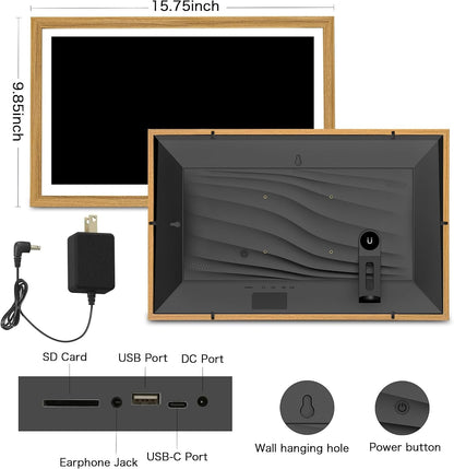 Frameo Digital Picture Frame, Frameo 15.6'' Large Digital Photo Frame Wifi8