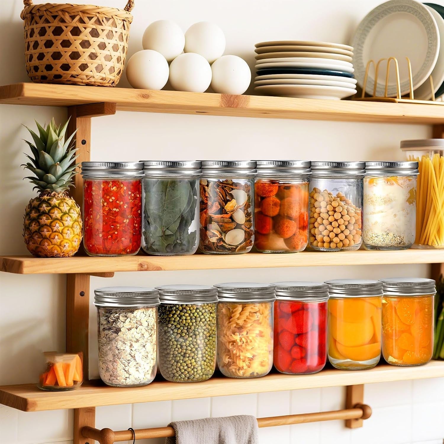2-pack-wide-mouth-mason-jars-16oz-airtight-glass-canning-jars-for-food-storage-meal-prep-overnight-oats-pickling-salad-wedding-favors-leak-proof-lids