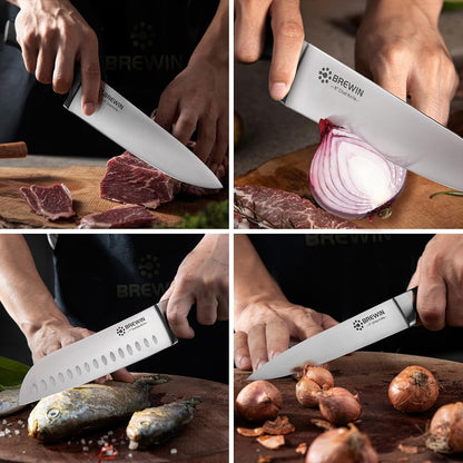 Professional Kitchen Knives, 3PC Chef Knife Set Sharp Knives for Kitchen High Carbon Stainless Steel, Japanese Cooking Knife with Gift Box6