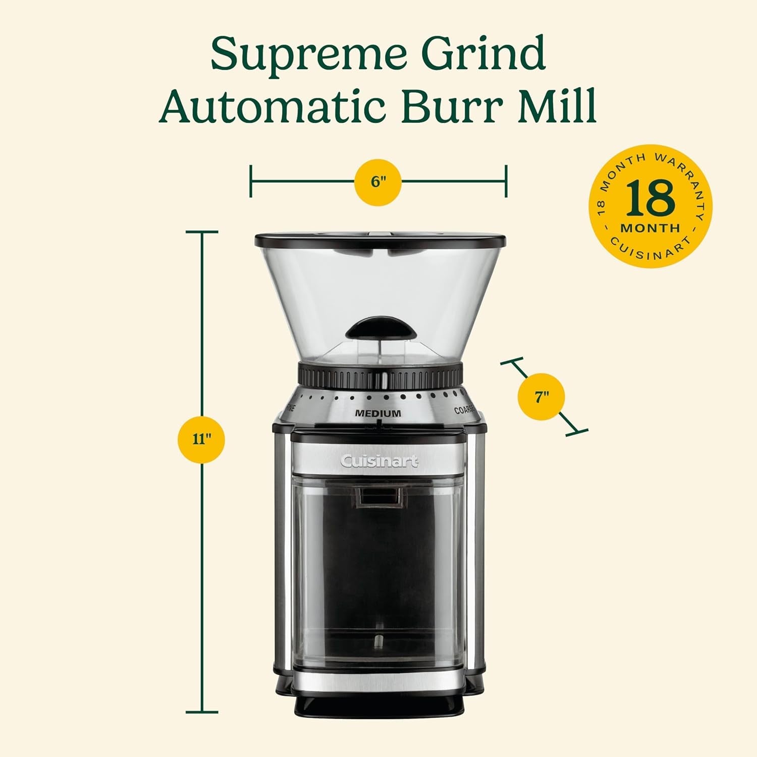 electric-burr-coffee-grinder-18-position-selector-4-18-cups-flat-burr-coffee-bean-grinder-with-18-options-fine-to-coarse-removeable-easy-to-clean-8-oz-bean-hopper-dbm-8p1