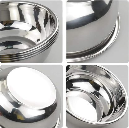 18/10 Stainless Steel Nesting Mixing Bowls for Meal Prep, Set of 46
