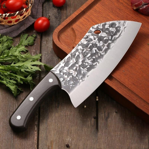 Meat Cleaver, 7.6 Inch Household Handmade Forged Traditional Kitchen Knife Meat and Vegetable Cutter Knives Ultra-Sharp Slicing Knives4