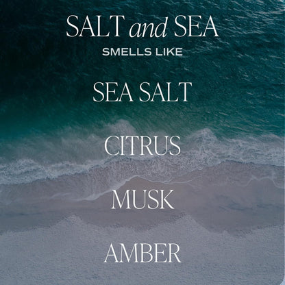 Salt & Sea Candle, Costal Decor Beach & Summer Scent, 9Oz2
