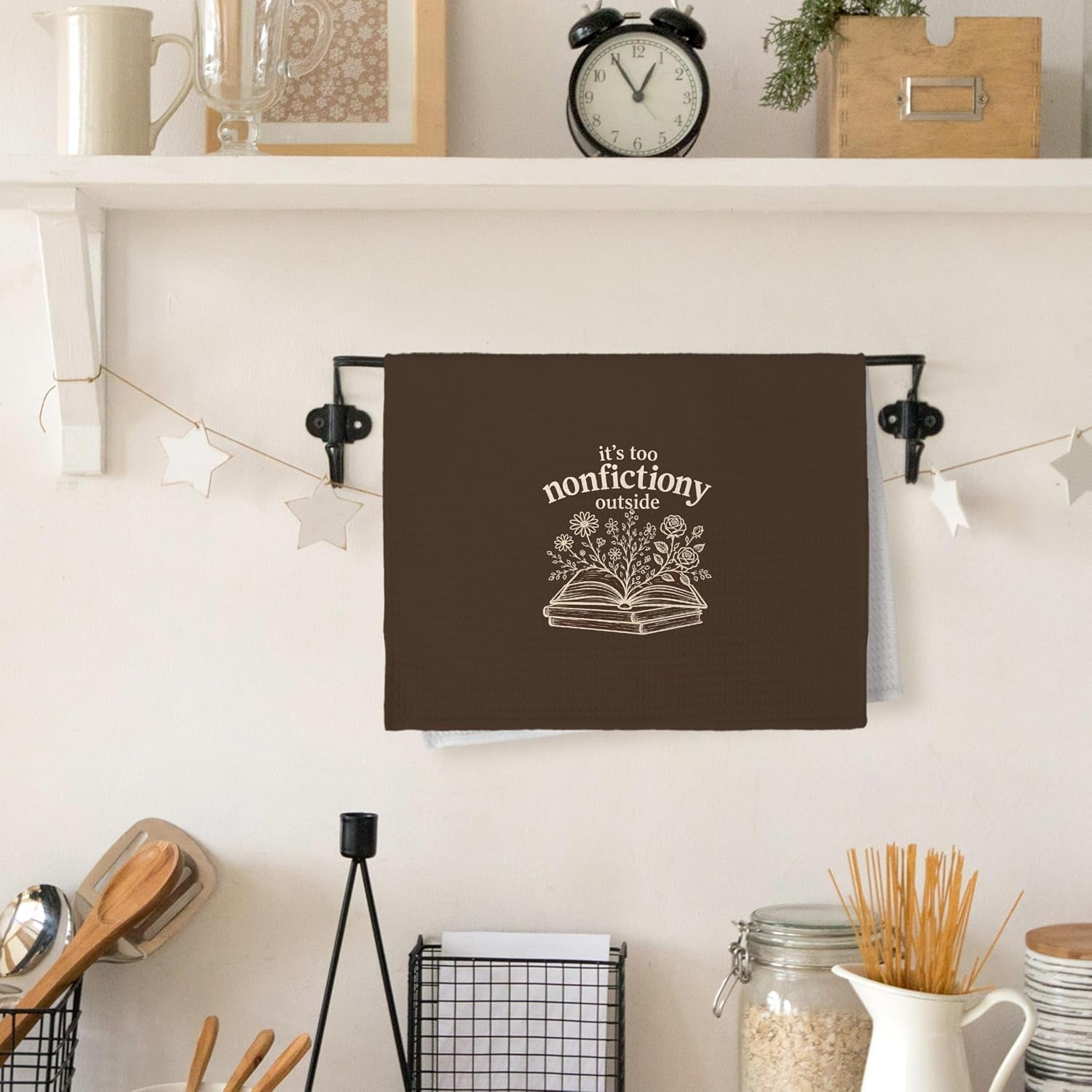 brown-floral-book-kitchen-dish-towels-book-lover-reader-bookish-bookworm-gifts-its-too-nonfictiony-outside-hand-towels-for-bathroom-kitchen-decor-16x24-inches