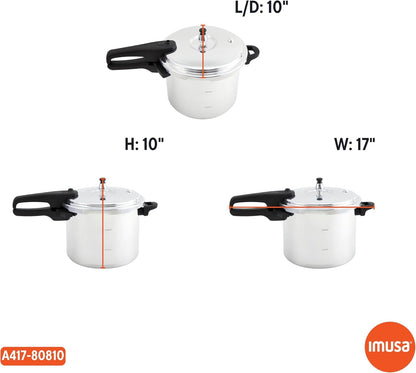 7 Quart Stovetop Aluminum Presure Cooker with Safety Valves for Risk-Free Opening9