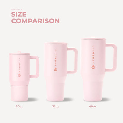 Traveler 40Oz, Insulated Tumbler with Handle & Straw, Pink Sand | Triple Wall Insulated, Flip Straw Lid, Leak-Resistant, Stainless Steel, Cup Holder Friendly, Bpa-Free, Dishwasher Safe5