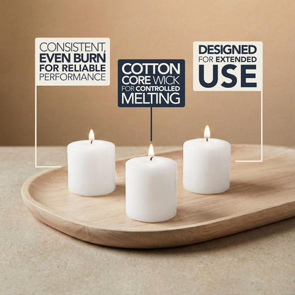 White Votive Candles Unscented Candles Pack of 726