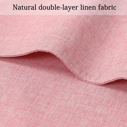 Univocolors Set of 6 Faux Linen Placemats, Heat-Resistant & Easy-To-Clean,13"X19"For Dining Table, Kitchen, Holiday Meals (Pink)3