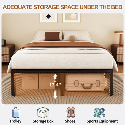 14 Inch Queen Size Heavy Duty Metal Platform Bed Frame4