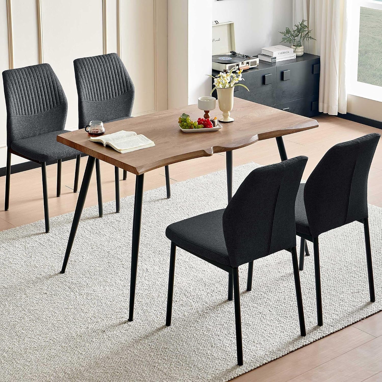 dining-table-set-for-4-modern-wood-irregular-rectangle-dining-table-linen-fabric-dining-chairs-4-table-and-chairs-set-of-4-for-kitchen-dining-room-black