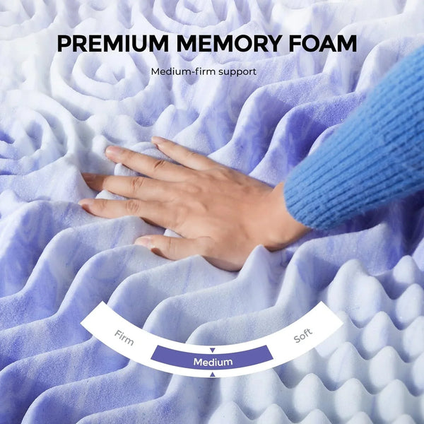 Twin XL Mattress Topper, 3 Inch Mattress Topper Twin XL 7-Zone Memory Foam Pressure Relief Soft Mattress Pad, Made with Certipur-Us® Certified Foam, Oeko-Tex Certified5