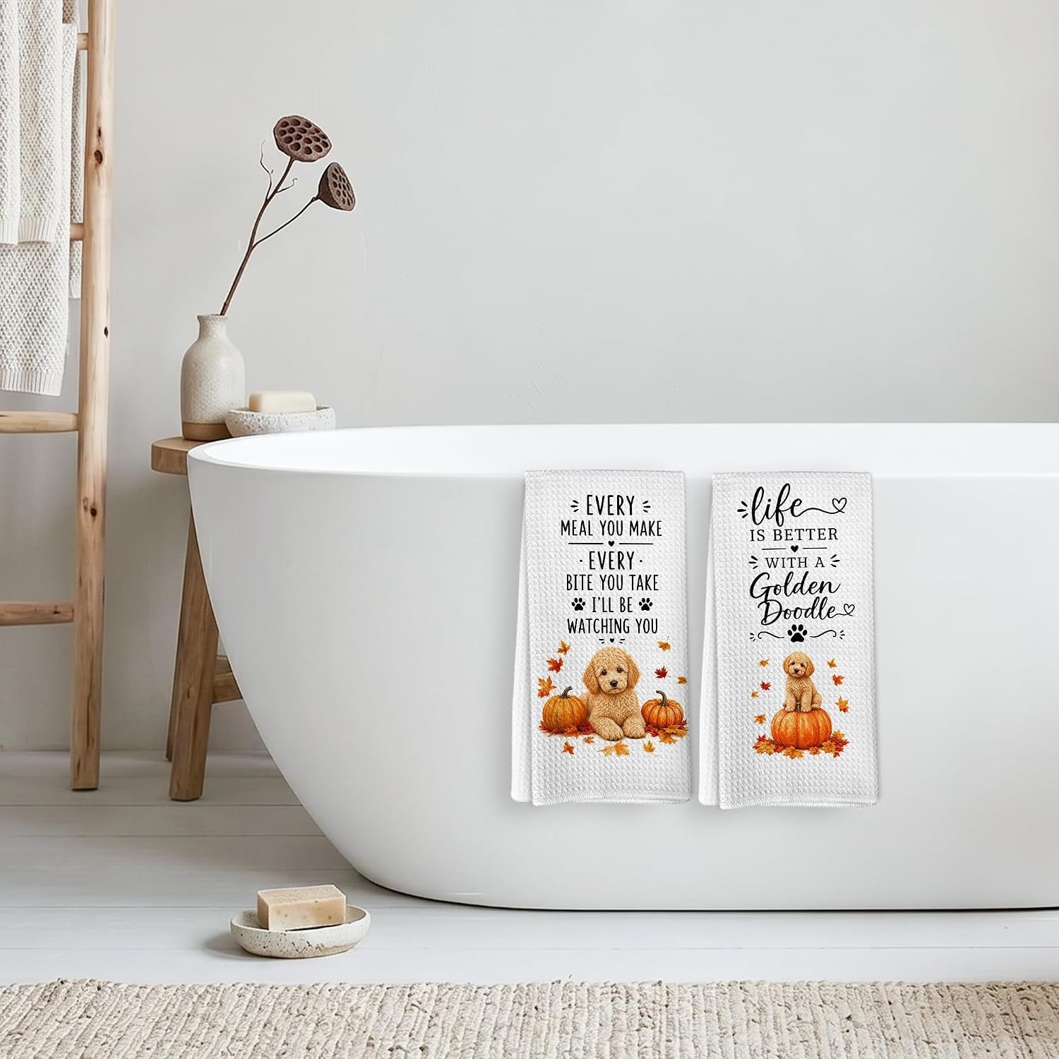 fall-goldendoodle-pumpkin-kitchen-tea-dish-towels-farmhouse-autumn-seasonal-dog-pumpkin-dish-towels-for-kitchen-goldendoodle-gifts-hand-towel-for-bathroom-16x24in-set-of-2