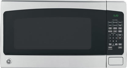 GE Countertop Microwave Oven,1, 200-Watt Capacity, 2.0 Cubic Ft., 8 Auto Setting Cooking Settings, Child-Lock Technology, Kitchen Essentials for the Countertop, Dorm Room or Apartment, Stainless Steel | Large Capacity, 8 Convenience Cook Settings, One-Touch Controls, Child Lock Technology, Glass Turntable1