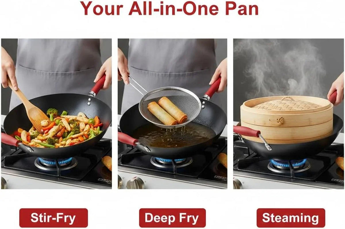 14-inch-red-wok-with-flat-bottom-carbon-steel-stir-fry-pan-with-wooden-handle-deep-cooking-wok-for-gas-electric-induction-stovetops