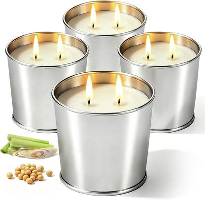 Citronella Candles Outdoor, Double Wick, 160 Total Burn Hours, 4 Pack1