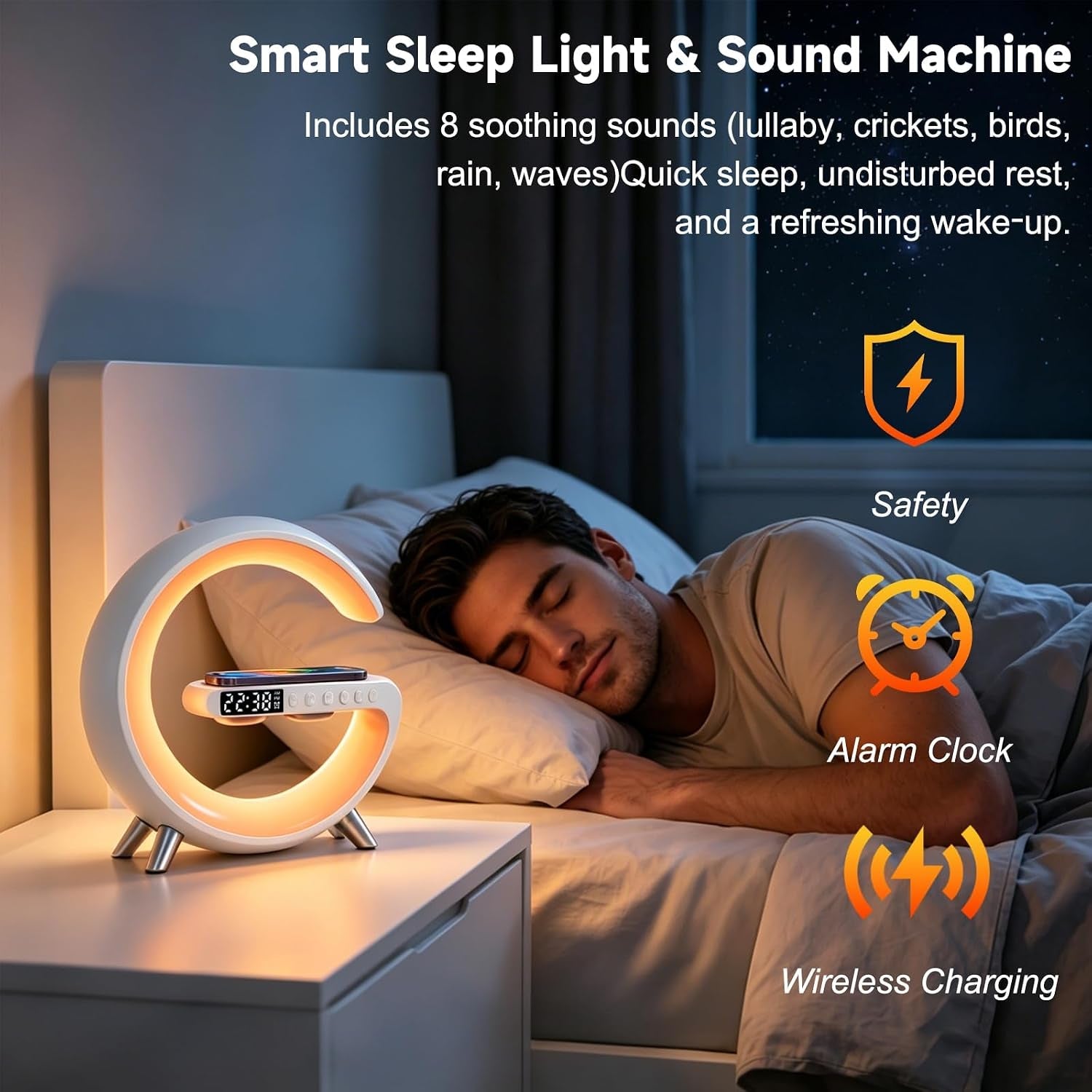 4-in-1-smart-led-table-lamp-alarm-clock-bluetooth-speaker-wireless-charger-app-control-night-light-bedside-lamp-with-fast-charging-station-for-bedroom-home-decor-family-teen-girls-boys-gifts