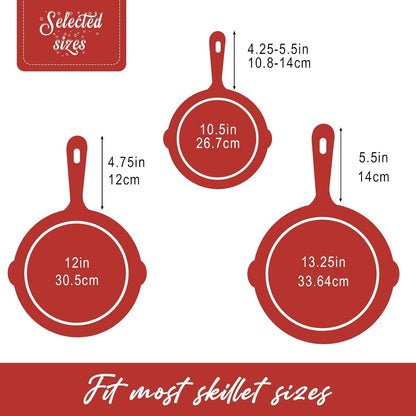 6 Pack Cast Iron Handle Cover | Wine, Silicone Pot Handle Cover Heat Resistant, Pan Handle Sleeve for Cast Iron Skillet, for Pots and Pans, Honeycomb Design7