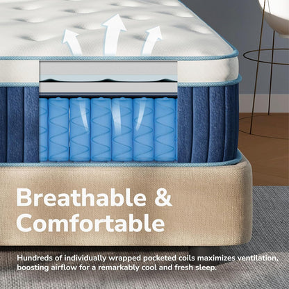 10 Inch Queen Hybrid Mattress in a Box, Medium Firm8