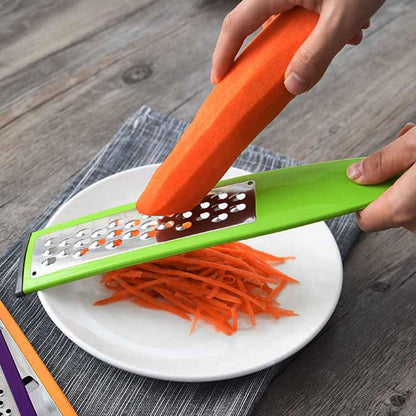 4PCS Multi-Purpose Vegetable Slicer Set Stainless Steel Cheese Grater & Vegetable Chopper for Vegetables Fruits Hand-Held Shredder Cutter Grater Slicer Kitchen Tool5