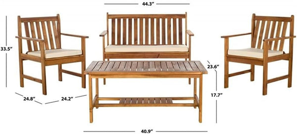 4 Piece Outdoor Seating Set, Durable Patio Furniture with Coordinated Design, Includes Chairs and Table for Relaxation, Stylish Modern Decor for Deck, Patio, Garden or Outdoor Spaces6