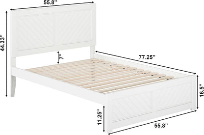 , Canyon Full Platform Bed with Matching Footboard, White2