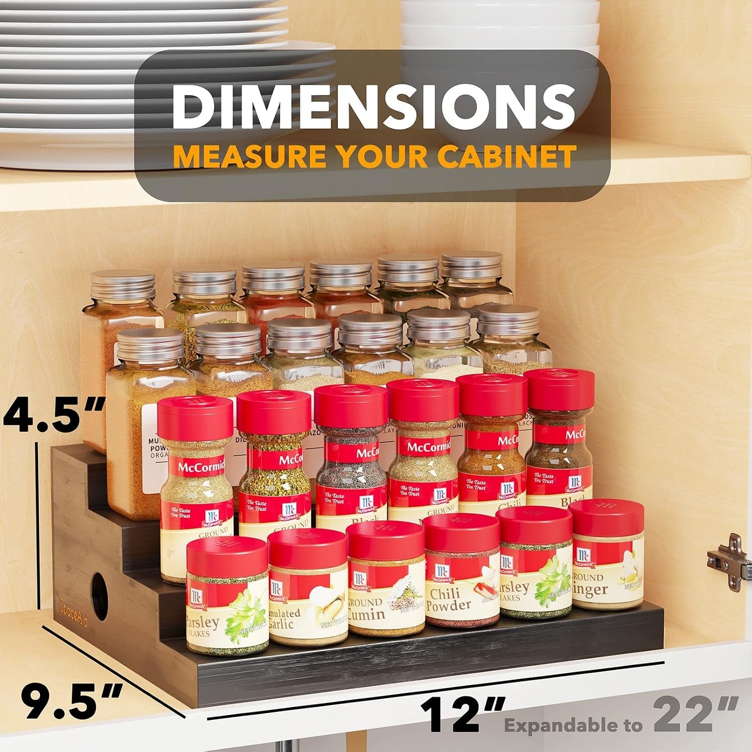 bamboo-spice-rack-organizer-for-cabinet-kitchen-pantry-spices-storage-rack-for-cabinets-organization-home-seasoning-tiered-can-goods-racks-wood-shelf-organizers-4-tier-black